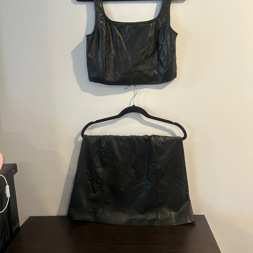 Olive + Oak Pleather set